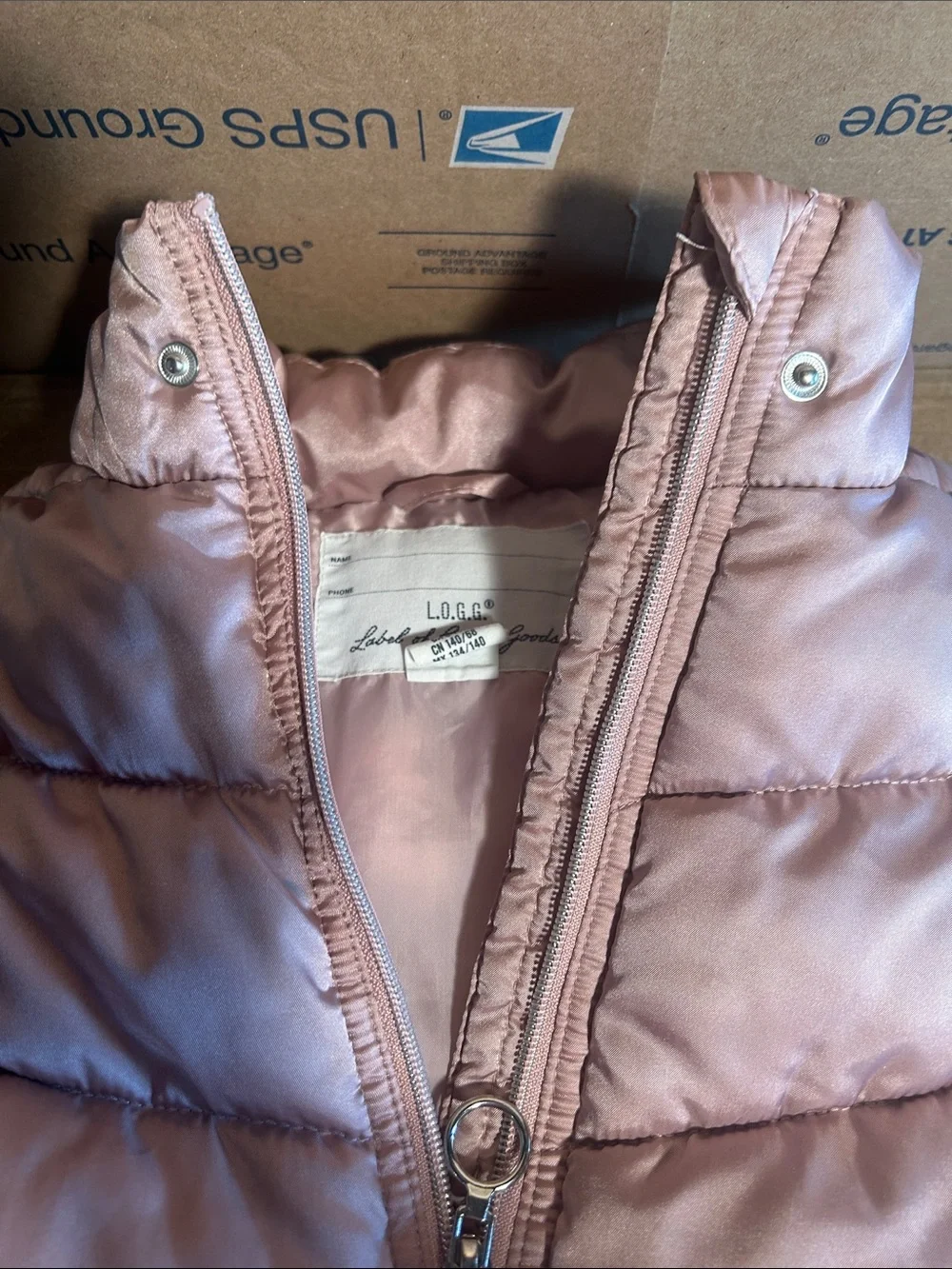 Light Rose Quilted Puffer Vest for Kids — Lightweight Layering